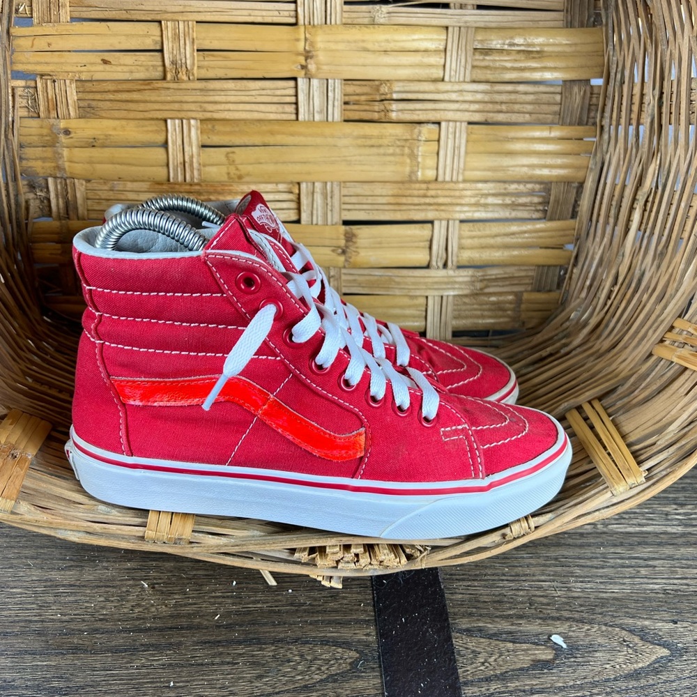 Red high top Vans